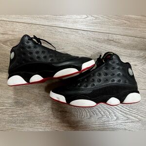Jordan 13 Playoffs basketball shoes. Size 8M. Great condition. Black and red.